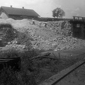 felső pályaudvar, az erdélyi bányavasút megrongálódott pályaszakasza.