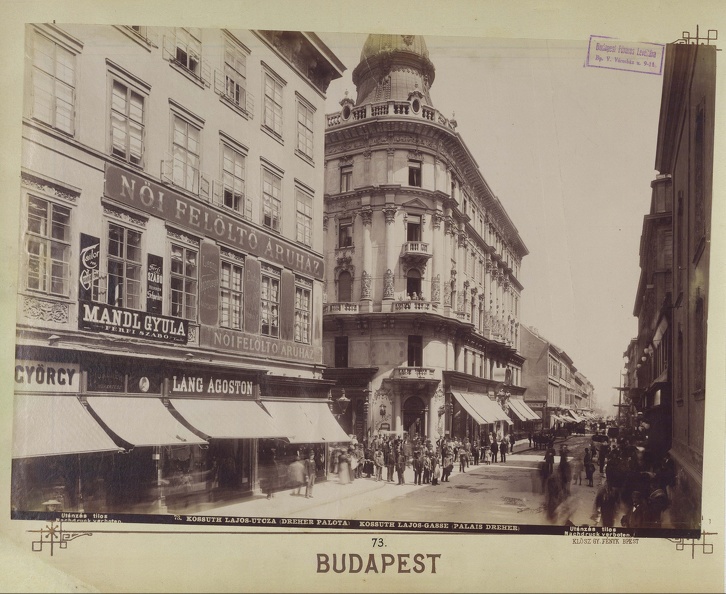 Kossuth Lajos utca a Ferenciek tere (Kígyó tér) felől nézve. A felvétel 1894 körül készült. A kép forrását kérjük így adja meg: Fortepan / Budapest Főváros Levéltára. Levéltári jelzet: HU.BFL.XV.19.d.1.07.074