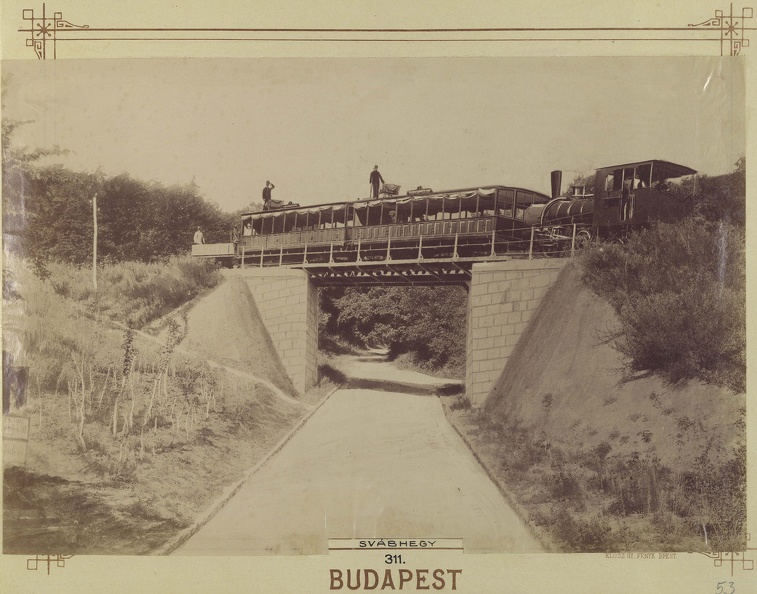 "A svábhegyi fogaskerekű. A felvétel 1890 után készült." A kép forrását kérjük így adja meg: Fortepan / Budapest Főváros Levéltára. Levéltári jelzet: HU.BFL.XV.19.d.1.08.103
