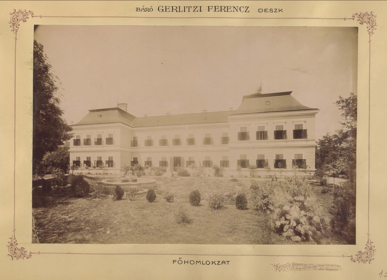 Gerliczy-kastély. A felvétel 1895-1899 között készült. A kép forrását kérjük így adja meg: Fortepan / Budapest Főváros Levéltára. Levéltári jelzet: HU.BFL.XV.19.d.1.11.208