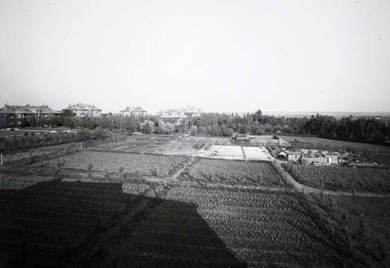 látkép a Berhidai út felől, balra a Péti Nitrogén Műtrágyagyár Rt. lakótelepe