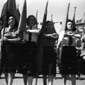 Oktogon, május 1-i ünnepség felvonulói.
