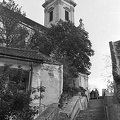 Kertváros. Sopronbánfalvi Pálos-karmelita templom és kolostor felé vezető lépcső.