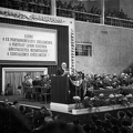 Istvánmezei út 3-5., Nemzeti Sportcsarnok. A szónok Rákosi Mátyás, a budapesti pártaktíva ülésén 1956. május 18-án.