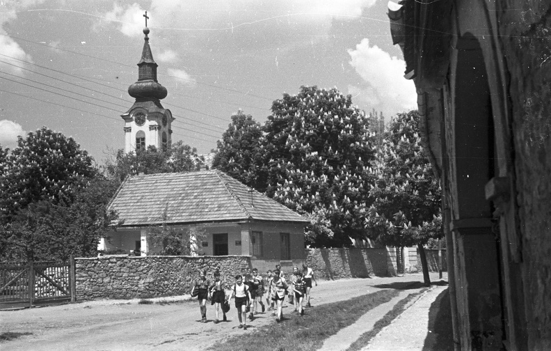 Luppa Vidor utca, háttérben a Szent György szerb ortodox templom.
