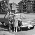 Opel Rekord A tipusú személygépkocsi.