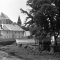 Szinva folyó ma befedve Kálvin János utca, a Hermann Ottó múzeum hátulról, háttérben az Avasi református templom.